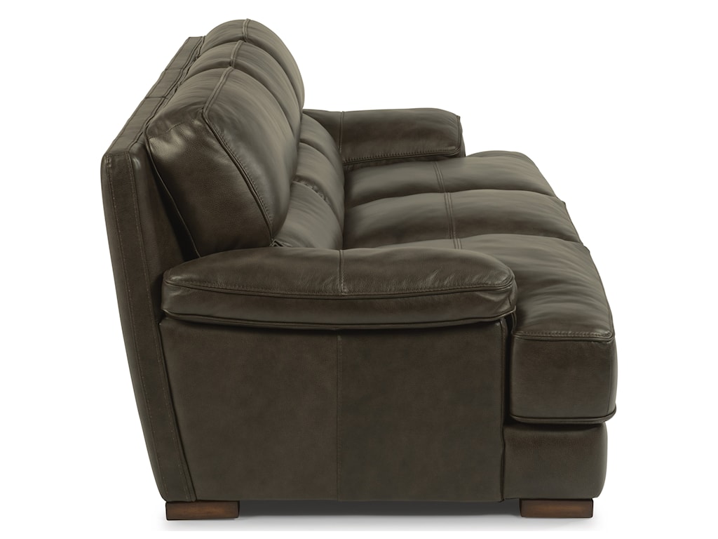 flexsteel jade leather sofa